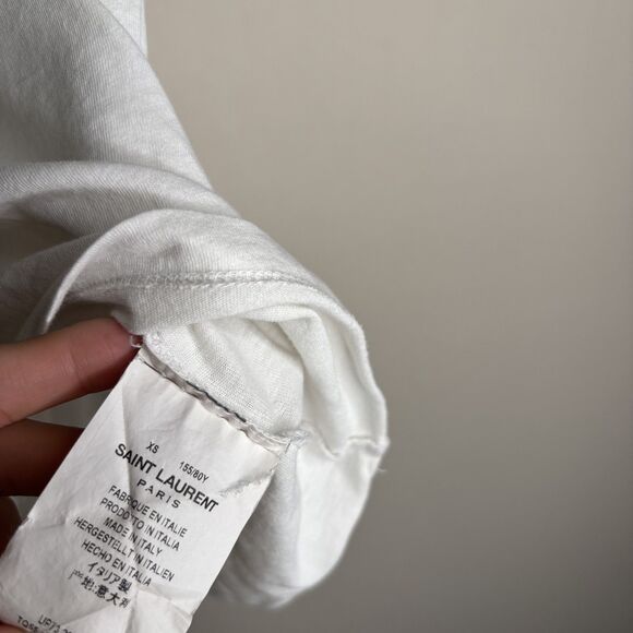 Saint Laurent Paris Signature Logo T-Shirt - Picture 8 of 10